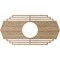 Ekena Millwork Chrysler Wood Fretwork Pierced Ceiling Medallion, Red Oak, 38"W x 19"H x 10"ID x 3/8"T CMWP38X19X0375CSRO - alternate 4